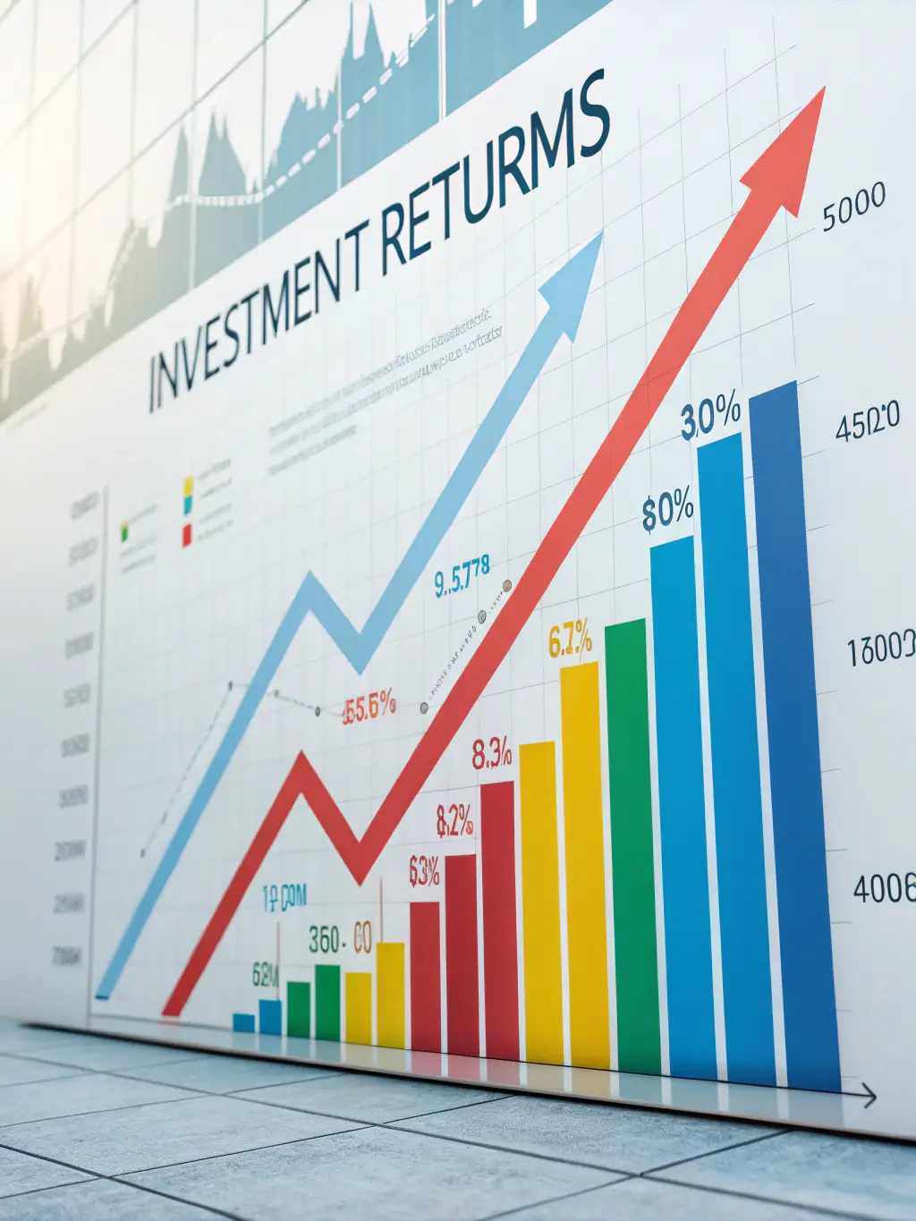 A graph showing investment growth, symbolizing Inna Mizrahi's investment consulting services for real estate in Las Vegas.