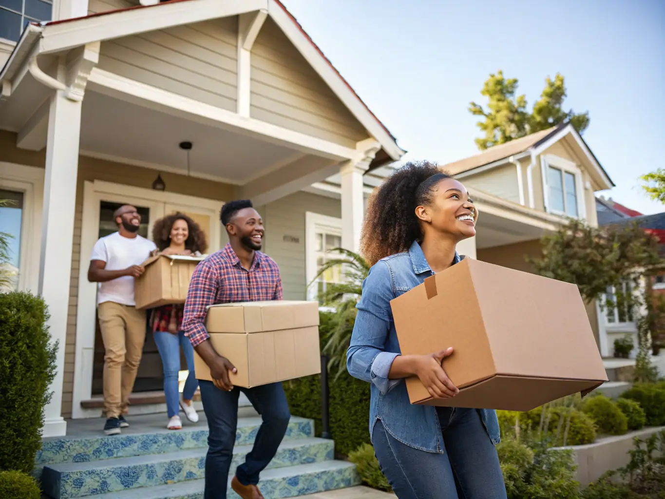 A well-maintained rental property with tenants moving in, showcasing a clean and inviting environment. The image represents Inna Mizrahi's commitment to quality property management.